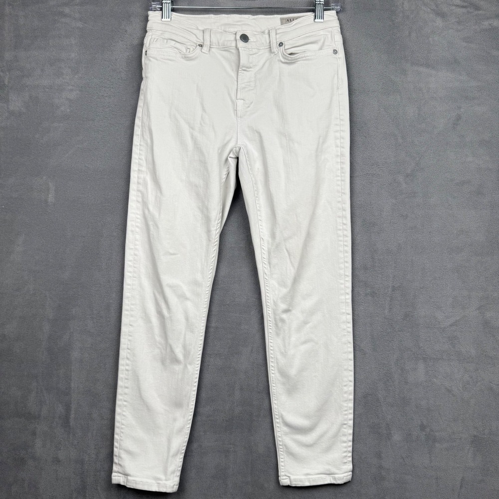 ALLSAINTS Zig Off White Skinny Jeans‎ W27 High Rise Cotton Blend Made in Turkey